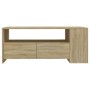 Tavolino da Salotto Rovere Sonoma 102x55x42cm Legno Compensato