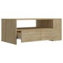 Tavolino da Salotto Rovere Sonoma 102x55x42cm Legno Compensato