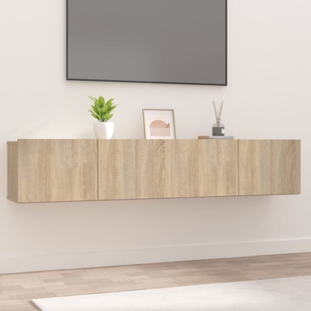 Mobili TV 2 pz Rovere Sonoma 80x30x30 cm in Legno Multistrato