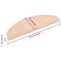 Tappetini Autoadesivi per Scale 15 pz 65x21x4 cm Marrone