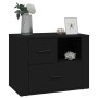 Comodino Nero 60x36x45 cm in Legno Multistrato