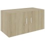 Armadietto da Parete Rovere Sonoma 80x39x40cm Legno Multistrato