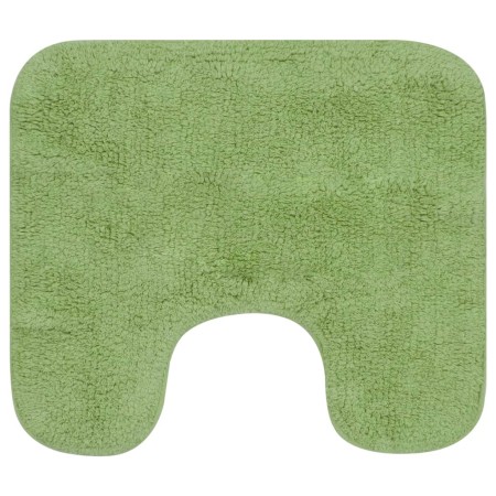 Set Tappetini per Bagno 2 pz in Tessuto Verde