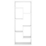 Scaffale a Parete Bianco 36x16x90 cm in Legno Multistrato