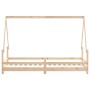 Giroletto per Bambini 90x200 cm in Legno Massello di Pino
