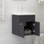 Mobile Sottolavabo Grigio 41x38,5x46 cm in Legno Multistrato