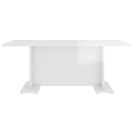 Tavolino Salotto Bianco Lucido 103,5x60x40cm Legno Multistrato