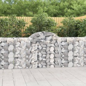 Cesto Gabbione ad Arco 200x30x100/120 cm Ferro Zincato