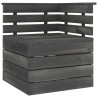 Set Divani da Giardino su Pallet 5 pz Legno Pino Grigio Scuro