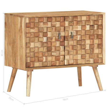 Credenza 75x35x65 cm in Legno Massello di Acacia