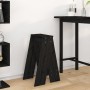 Sgabelli 2 pz Nero 40x40x75 cm in Legno Massello di Pino