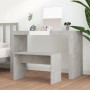 Sgabello Toeletta Grigio Cemento 70x35x45 cm Legno Multistrato