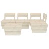 Set Divani da Giardino su Pallet 5 pz in Legno Abete Impregnato