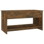 Tavolino da Salotto Rovere Fumo 102x50x52,5cm Legno Multistrato