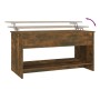 Tavolino da Salotto Rovere Fumo 102x50x52,5cm Legno Multistrato