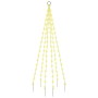 Albero di Natale Pennone Bianco Caldo 108 LED 180 cm