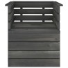 Set Divani da Giardino su Pallet 5 pz Legno Pino Grigio Scuro