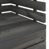 Set Divani da Giardino su Pallet 5 pz Legno Pino Grigio Scuro