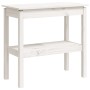 Tavolo Consolle Bianco 80x40x75 cm in Legno Massello di Pino