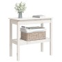 Tavolo Consolle Bianco 80x40x75 cm in Legno Massello di Pino