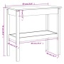 Tavolo Consolle Bianco 80x40x75 cm in Legno Massello di Pino