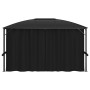 Gazebo con Tende 400x300x265 cm Antracite