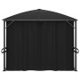 Gazebo con Tende 400x300x265 cm Antracite