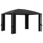 Gazebo con Tende 400x300x265 cm Antracite