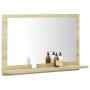 Specchio da Bagno Rovere Sonoma 60x10,5x37 cm Legno Multistrato