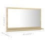 Specchio da Bagno Rovere Sonoma 60x10,5x37 cm Legno Multistrato