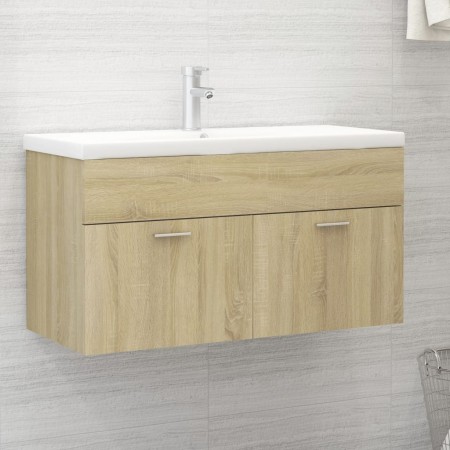 Mobile Sottolavabo Rovere Sonoma 90x38,5x46cm Legno Multistrato