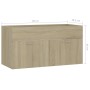 Mobile Sottolavabo Rovere Sonoma 90x38,5x46cm Legno Multistrato