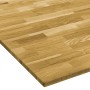 Piano del Tavolo Legno Massello di Rovere Quadrato 23mm 80x80cm