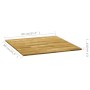 Piano del Tavolo Legno Massello di Rovere Quadrato 23mm 80x80cm