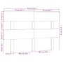 Testiera per Letto 144x3x81 cm in Legno Massello di Pino