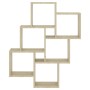 Mensola Parete Cubo Rovere Sonoma 78x15x93cm Legno Multistrato