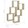 Mensola Parete Cubo Rovere Sonoma 78x15x93cm Legno Multistrato