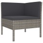 Set Divani da Giardino 12 pz con Cuscini in Polyrattan Grigio