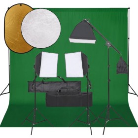 Kit per Studio Fotografico con Set Luci, Fondale e Riflettore