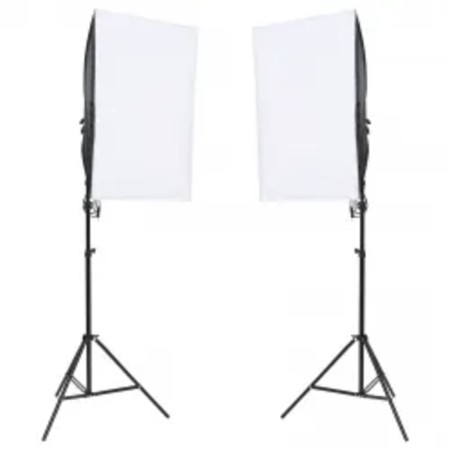 Kit per Studio Fotografico con Set di Luci e Fondale