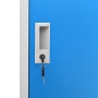 Armadietti e Chiavi 2pz Grigio Chiaro Blu 90x45x92,5cm Acciaio