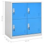 Armadietti e Chiavi 2pz Grigio Chiaro Blu 90x45x92,5cm Acciaio