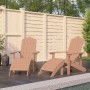 Sedie da Giardino Adirondack 2 pz con Poggiapiedi HDPE Marrone