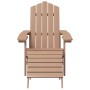 Sedie da Giardino Adirondack 2 pz con Poggiapiedi HDPE Marrone