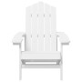 Sedia da Giardino con Tavolo Adirondack in HDPE Bianco