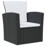 Set Divani da Giardino 8 pz con Cuscini in Polyrattan Nero