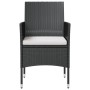 Set Divani da Giardino 8 pz con Cuscini in Polyrattan Nero