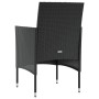 Set Divani da Giardino 8 pz con Cuscini in Polyrattan Nero