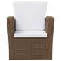 Set Divani da Giardino 8 pz con Cuscini in Polyrattan Marrone