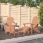 Sedie Giardino con Poggiapiedi e Tavolo Adirondack HDPE Marrone